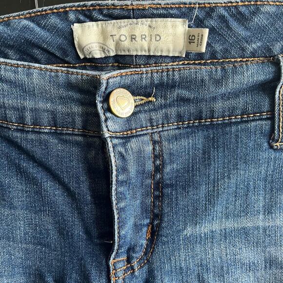 Torrid Women's Medium Wash Ankle Skinny Jeans Size 16 Style 10845124 - Picture 7 of 11